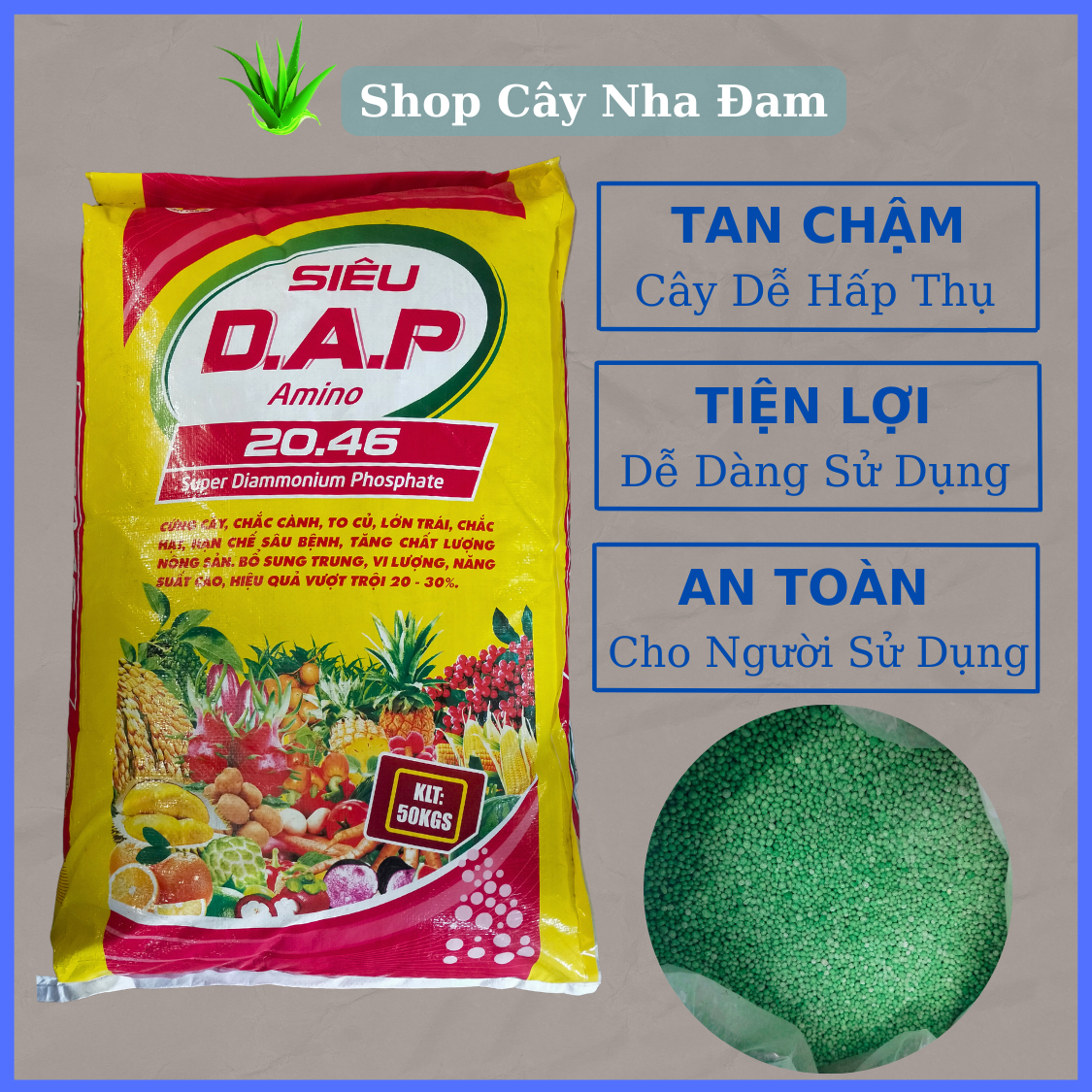 Phân DAP 20-46 Cao Cấp, Giúp Cây Phát Triển Vượt Trội