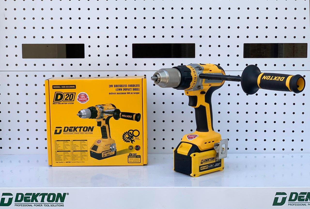 MÁY KHOAN PIN 18-21V 13MM DEKTON D20-ID1390BL - HÀNG CHÍNH HÃNG