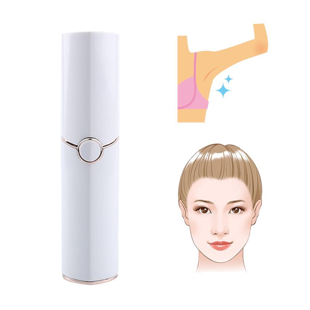 Mini Portable Facial Hair Remover Epilator for Ladies Shaver Painless USB, Waterproof & Easy to Clean