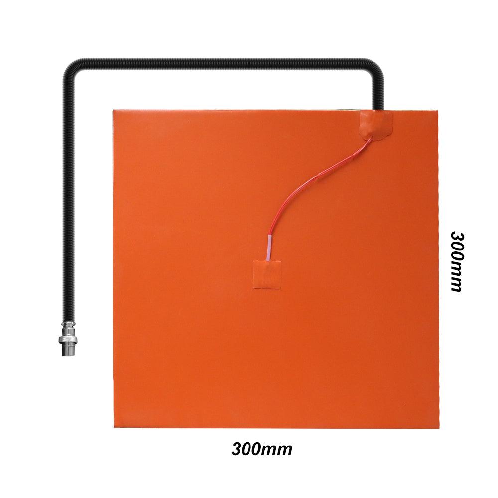 Bộ máy in 3D Tevoup Heatbed Kit cho giường làm nóng bằng silicon Tornado 300*300mm 110V/220V với các bộ phận máy in 3D bề mặt kính đen