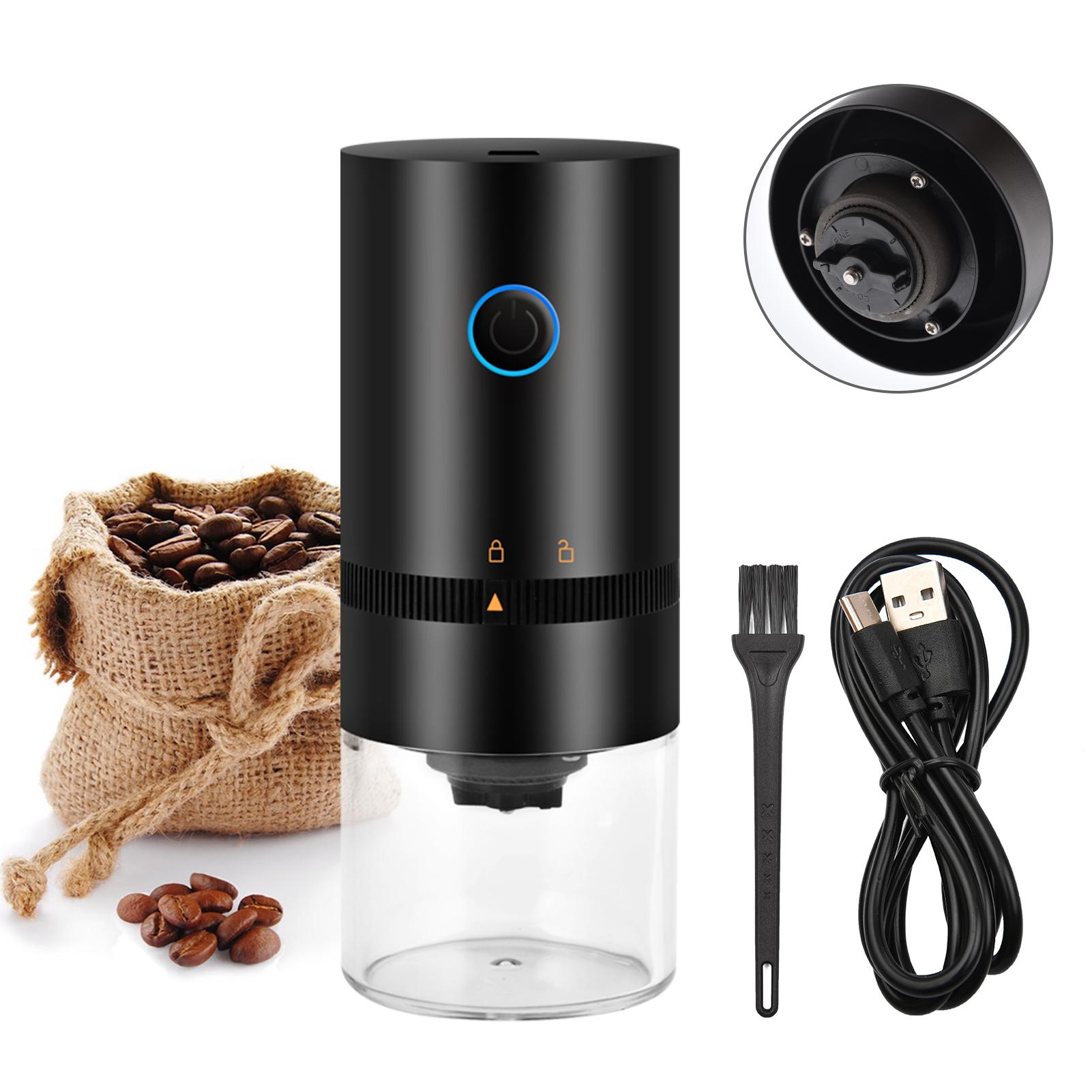 Máy xay cà phê Mini Electric BURR di động có thể điều chỉnh với buồng chứa tháo rời, xay mịn