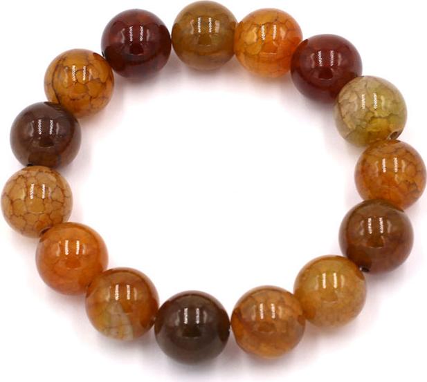 Vòng đeo tay đá vân rồng 14 ly 15 hạt