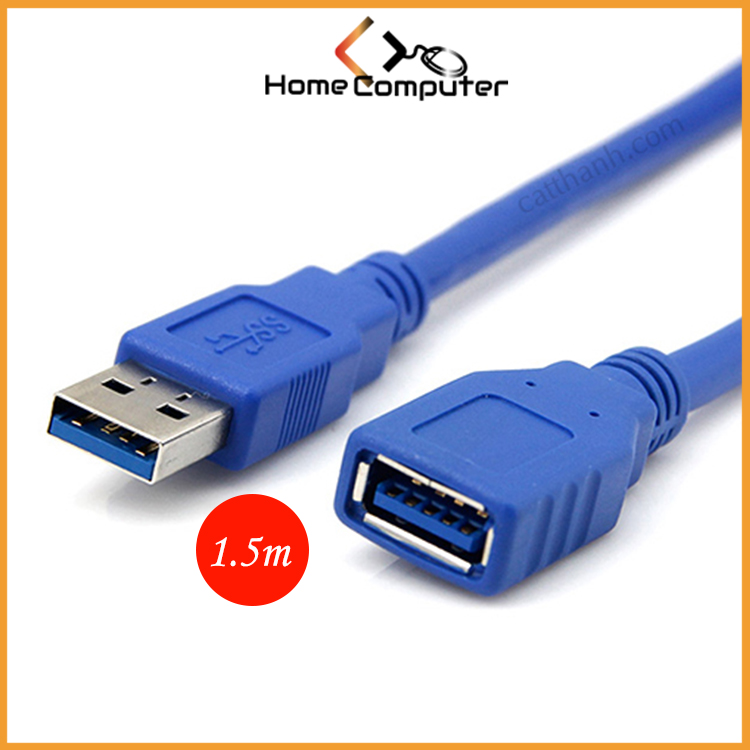 Dây nối dài usb 1.5m, 3m, 5m, 10m 2.0 màu xanh chống nhiễu ,hàng chất lượng