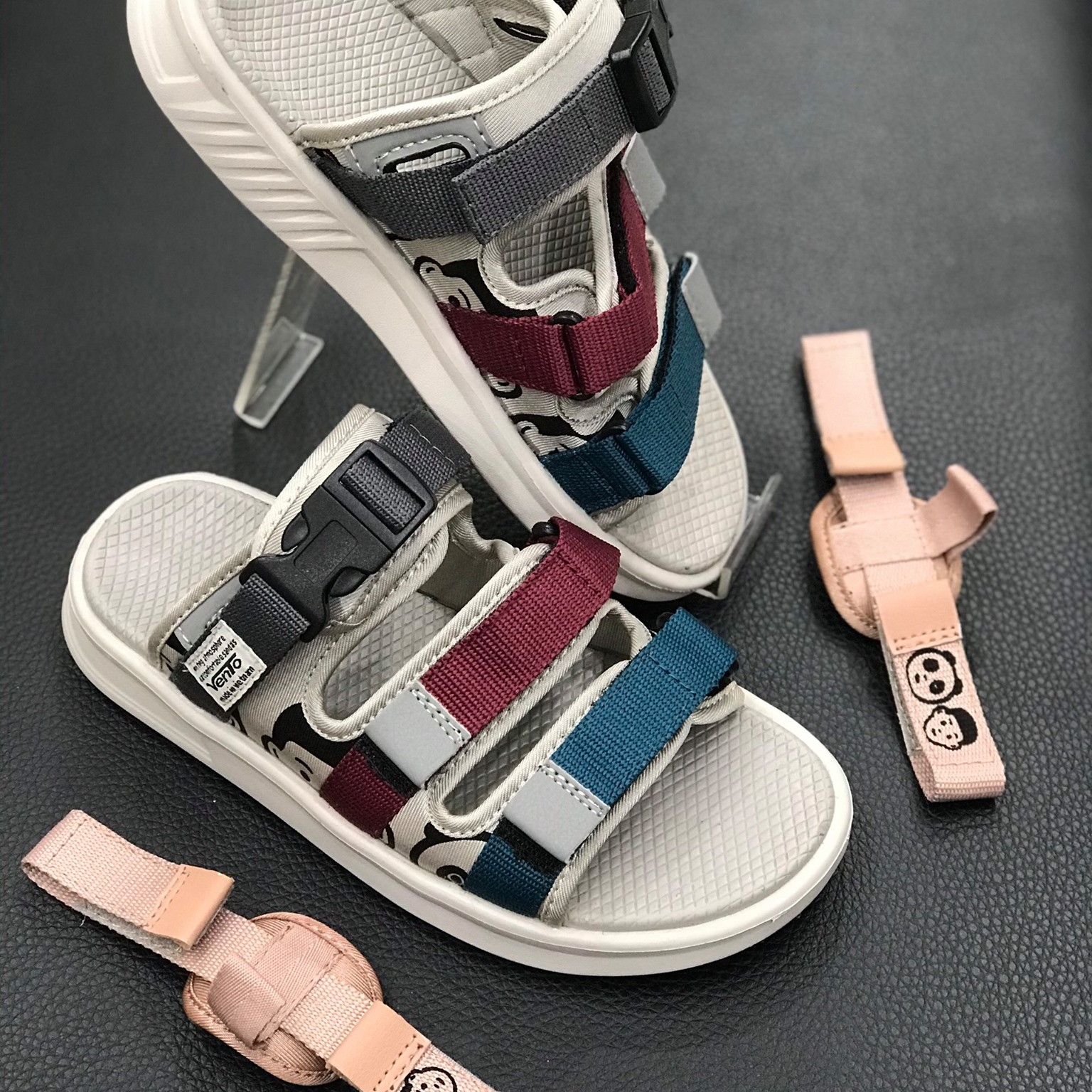 Giày Sandals Vento Nam Nữ Quai Ngang dạo phố/đi chơi/đi học NB80