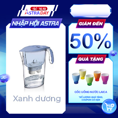 Bình lọc nước Laica J11AA thiết kế tinh tế, giảm độ cứng của nước, loại bỏ chất tồn dư trong nước