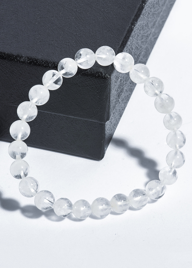 Vòng tay thạch anh ưu linh trắng 7mm GCQ0701 - VietGemstones