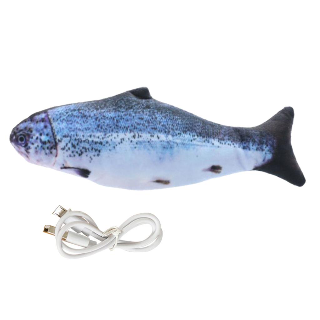 2x Pet Cat Chewing Toy Kitty Interactive Fish Toy Play Toy For Cat Kitten