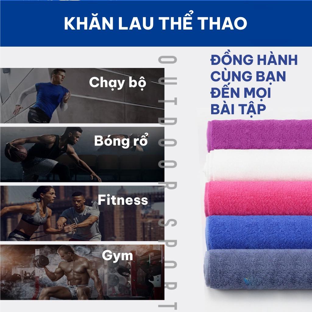 Khăn tập yoga, khăn tắm thể thao vải bông thấm hút mồ hôi tốt, dài 110cm, rộng 22cm - Phongsport