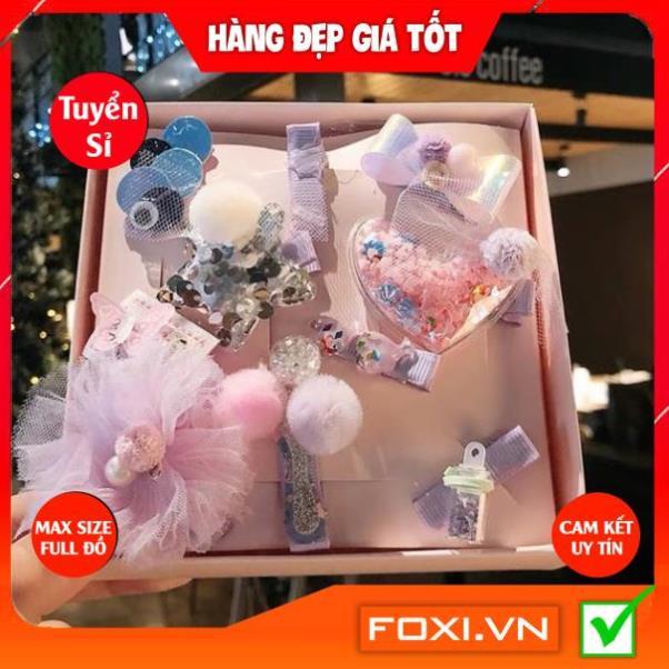 Set 10 kẹp tóc cho bé dễ thương Foxi-món quà xinh xắn không thể thiếu cho các bé gái