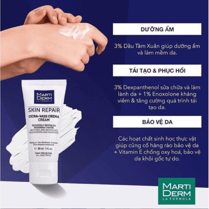 Kem Dưỡng Marti.Derm Skin Repair Cicra Vass Cream Tái Tạo & Phục Hồi Da Nhạy Cảm