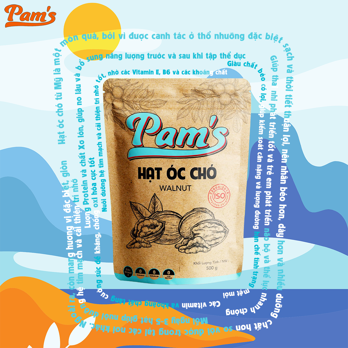 Hạt Óc Chó Chandler Nhập Khẩu Mỹ Pams - Hạt Óc Chó Cao Cấp Dễ Tách, Dinh Dưỡng Mẹ Bầu, Chất Lượng Cao, Giòn Béo, ThơmNgon