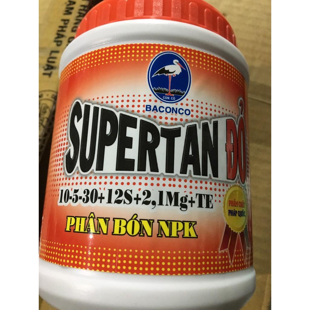 Phân bón lá SUPERTAN ĐỎ 10-5-30-12S+2.1Mg+Te lọ 700gr