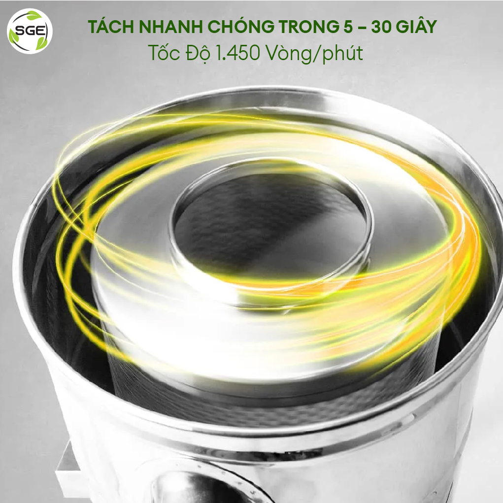 Máy Tách Dầu/Tách Nước TS01. Tách Dầu Dễ Dàng Khỏi Sản Phẩm Chiên/Rán Hoặc Tách Nước Khỏi Thực Phẩm Tốc Độ Cao Chỉ Từ 5-30 Giây. Máy Làm Từ 100% Inox Đảm Bảo An Toàn Thực Phẩm, Hàng Nhập Khẩu Chính Hãng SGE Thái Lan