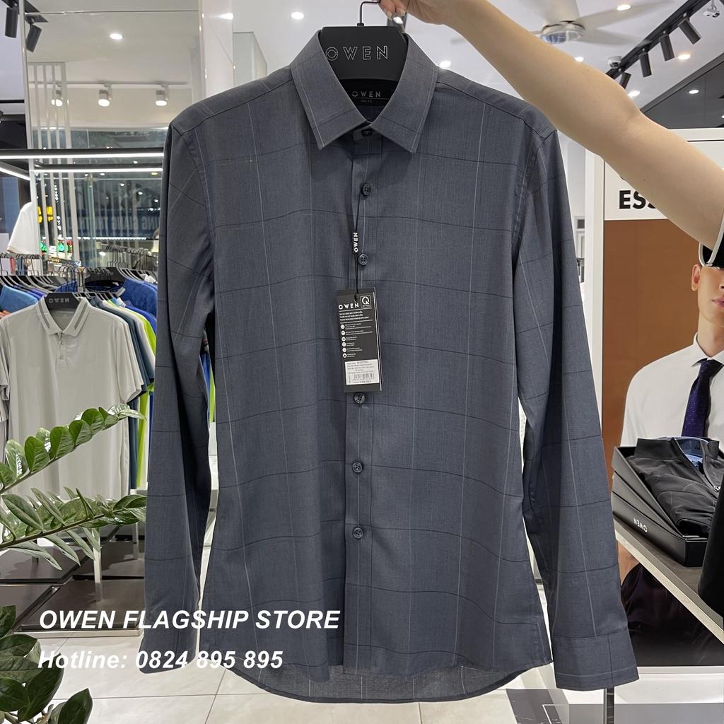 Áo Sơ mi Owen nam dài tay dáng Slimfit sợi Sồi mềm mịn mát Mã AS220796D