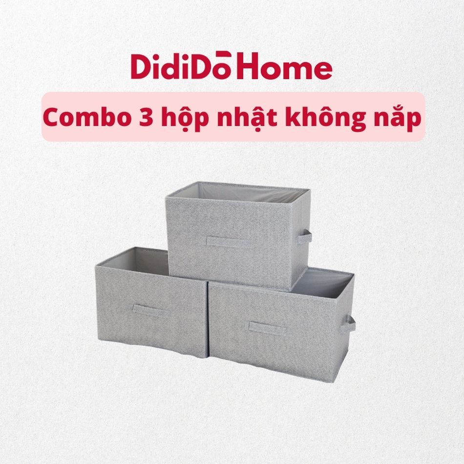 Combo 3 hộp đựng đồ cao cấp Việt Nam phong cách Nhật (38x25xH25cm) Storage Box