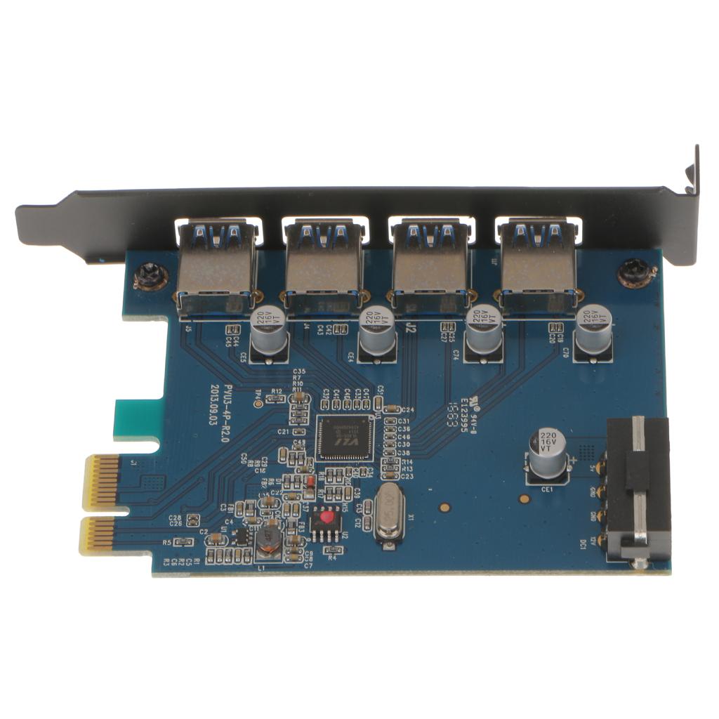 Express Card   to 4 Port Pci USB 3.0 Adapter Superspeed 5Gbps