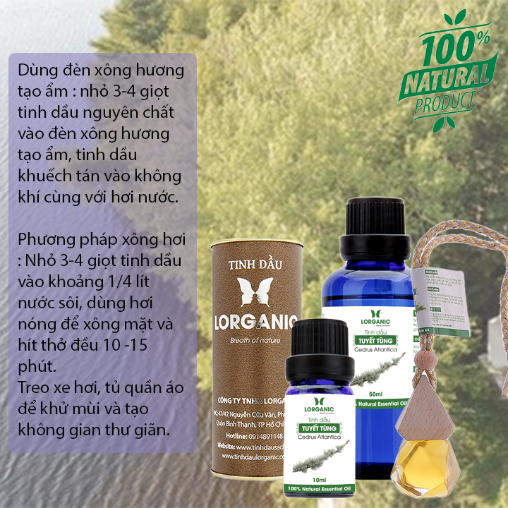 Tinh dầu tuyết tùng Lorganic Cedrus Atlantica 10ml