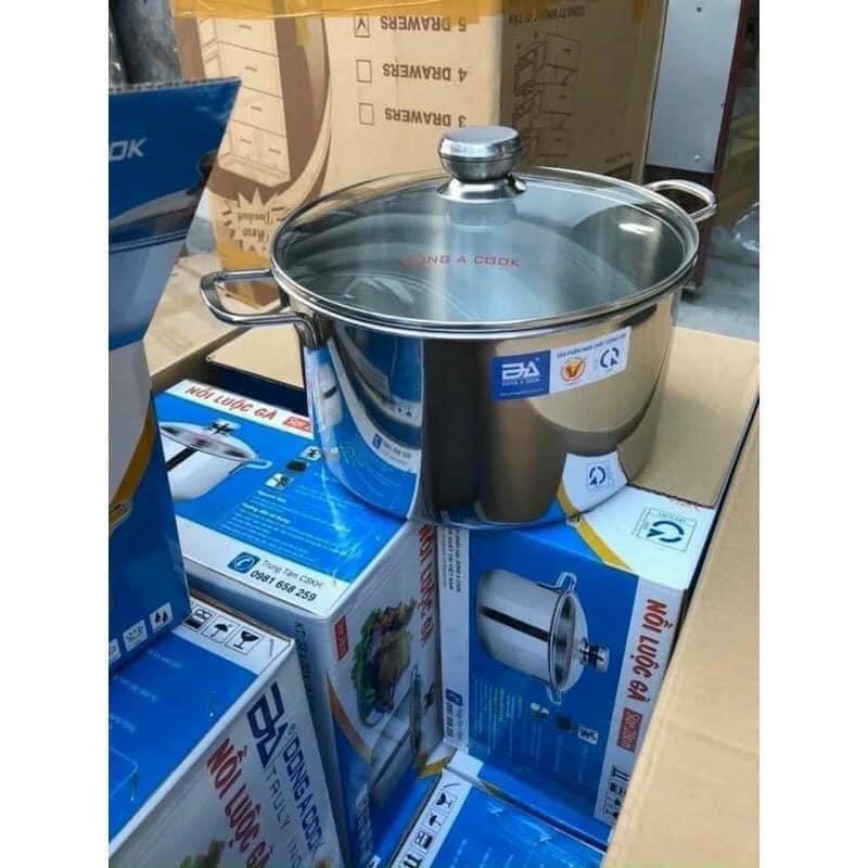 Nồi Luộc Gà INOX Đông Á Nắp Kính 28CM