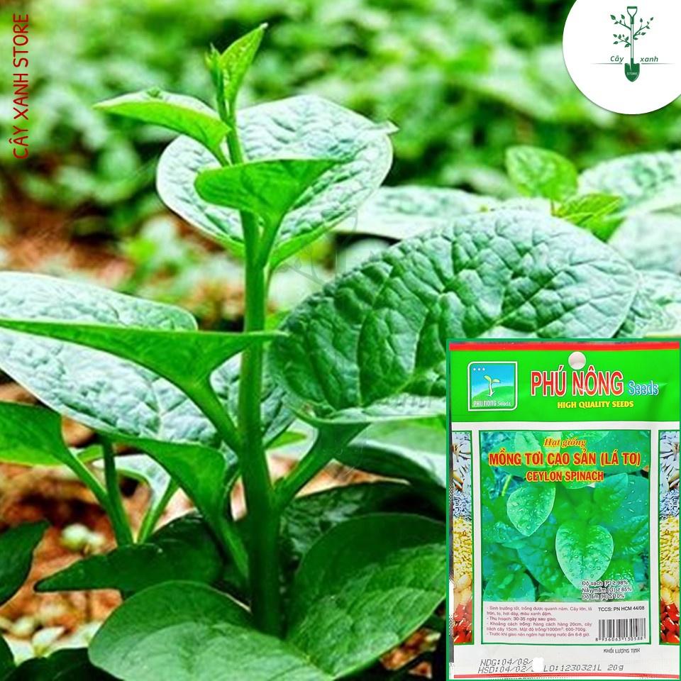 Hạt Giống Mồng Tơi Cao Sản Mồng Tơi Lá To Dễ Trồng,Giàu Dinh Dưỡng - Phú Nông Seeds