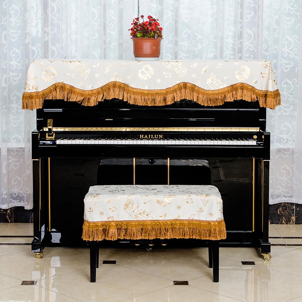 Sunnimix Đàn Piano Nửa Bao Phủ Đàn Piano Tua Rua Dành Cho Đàn Piano Phần Phụ Kiện Nhạc Cụ