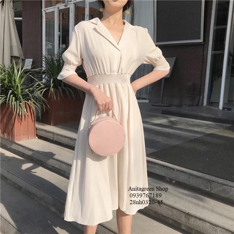 28nh0320-ĐẦM VEST XÒE NHÚNG THUN EO s-6xl