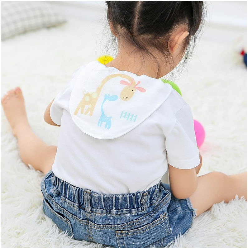 Set 2 Khăn Cotton Thấm Mồ Hôi Lưng Cho Bé