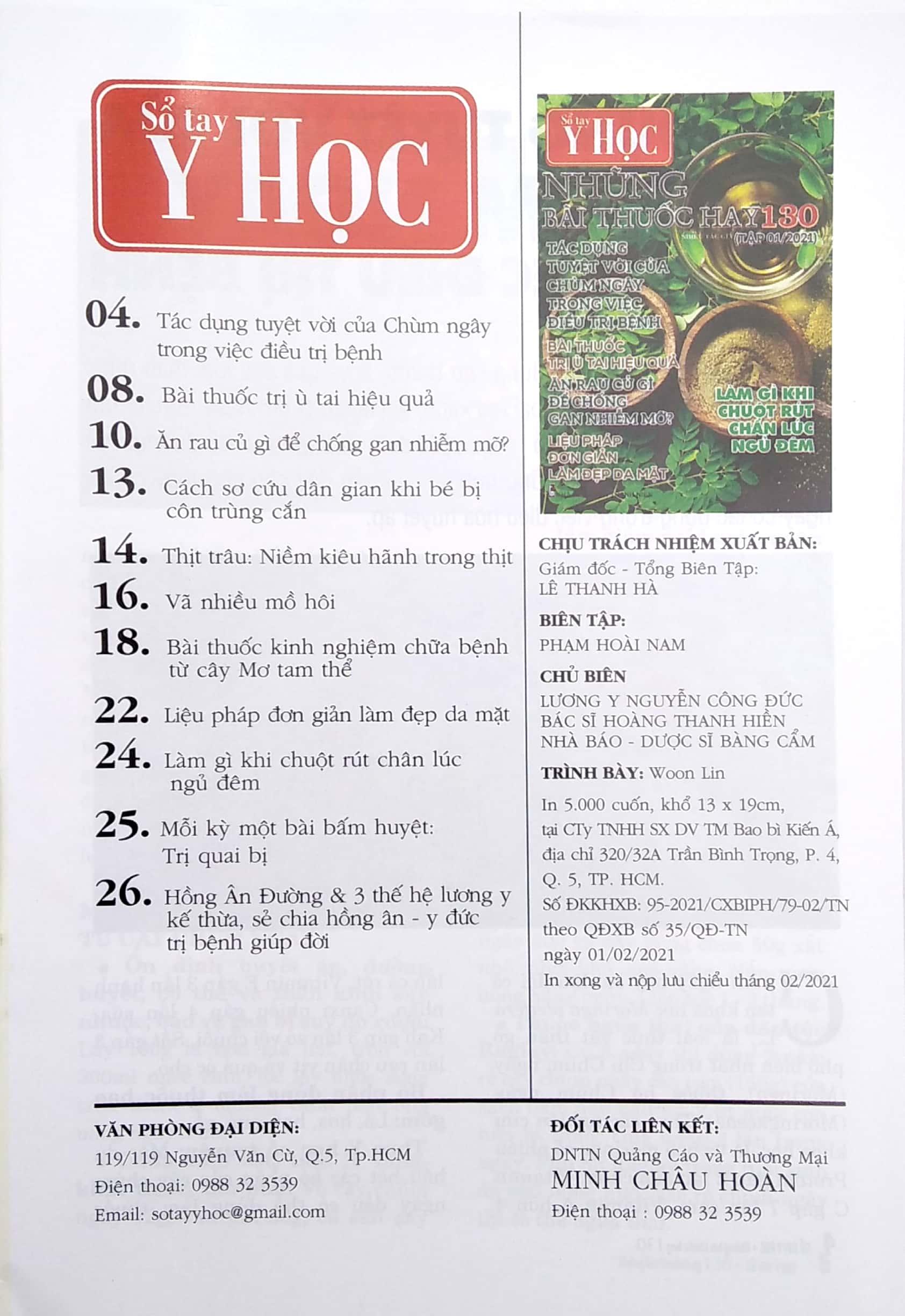 Sổ Tay Y Học - Những Bài Thuốc Hay 130