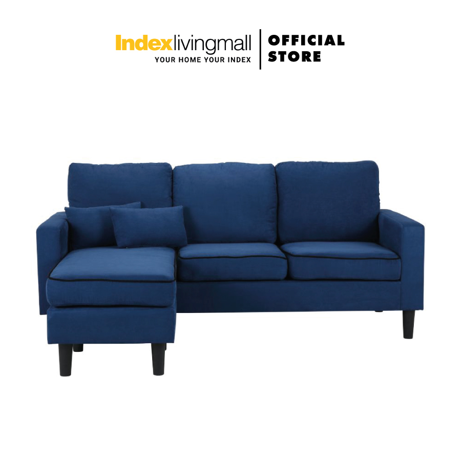 Sofa Góc L LUTHER Màu Xanh Dương Đậm Index Living Mall