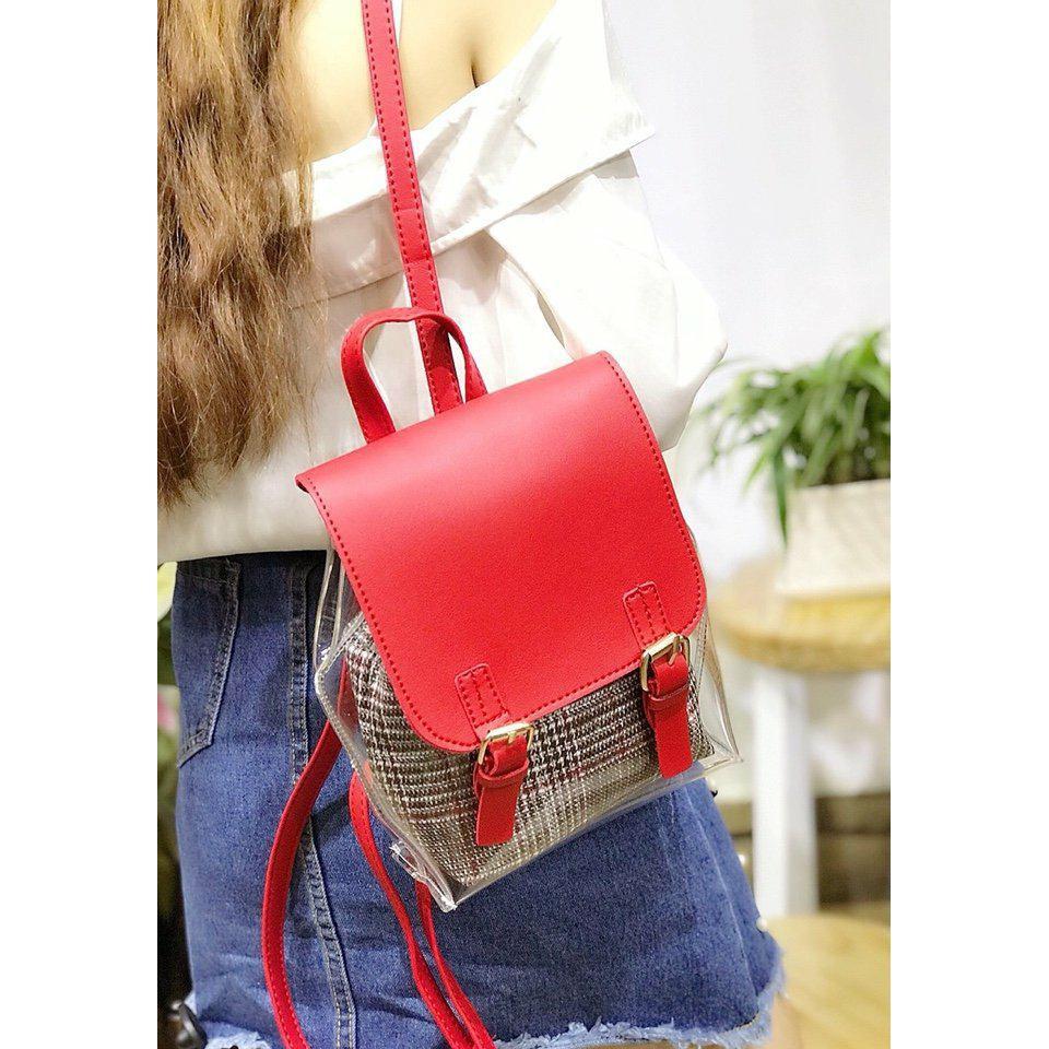 Bộ balo nhựa trong thời trang