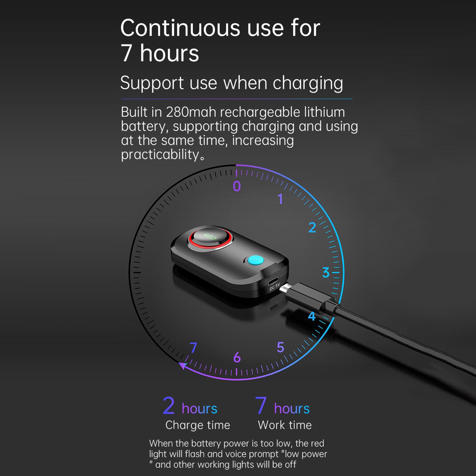 Bluetooth v5.0 Transmitter and Receiver, 2-in-1 Wireless Audio Transmitter Receiver, Stereo Audio Aux Bluetooth Dongle for PC