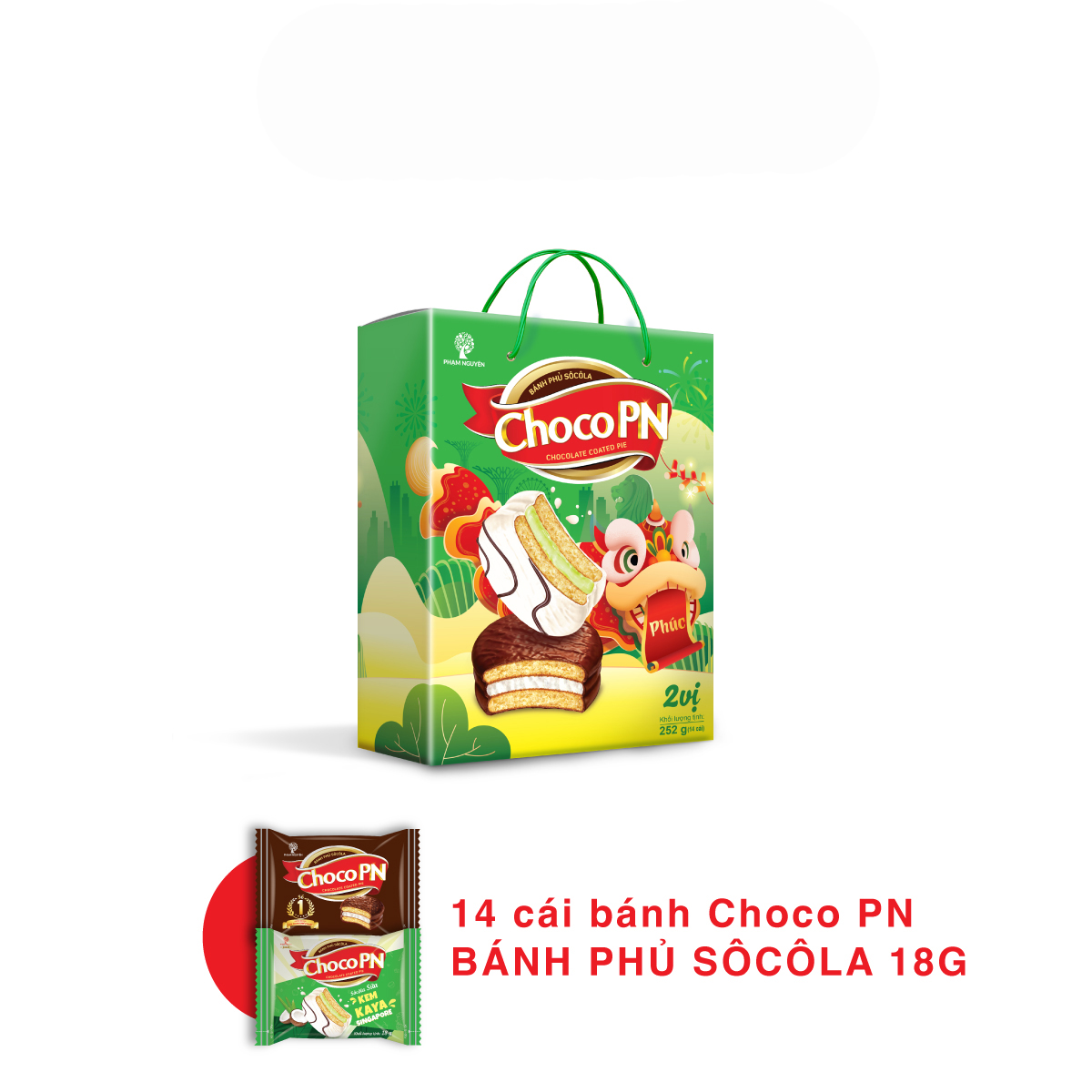 Bánh phủ sôcôla 2 vị PHÚC – Choco PN 252 NEW