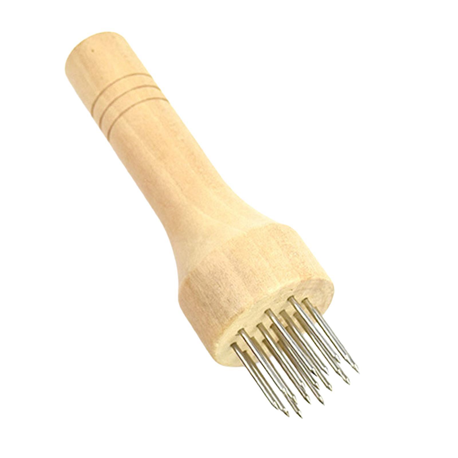 Professional Meat Tenderizer with Wooden Handle for Marinade Turkey Beef