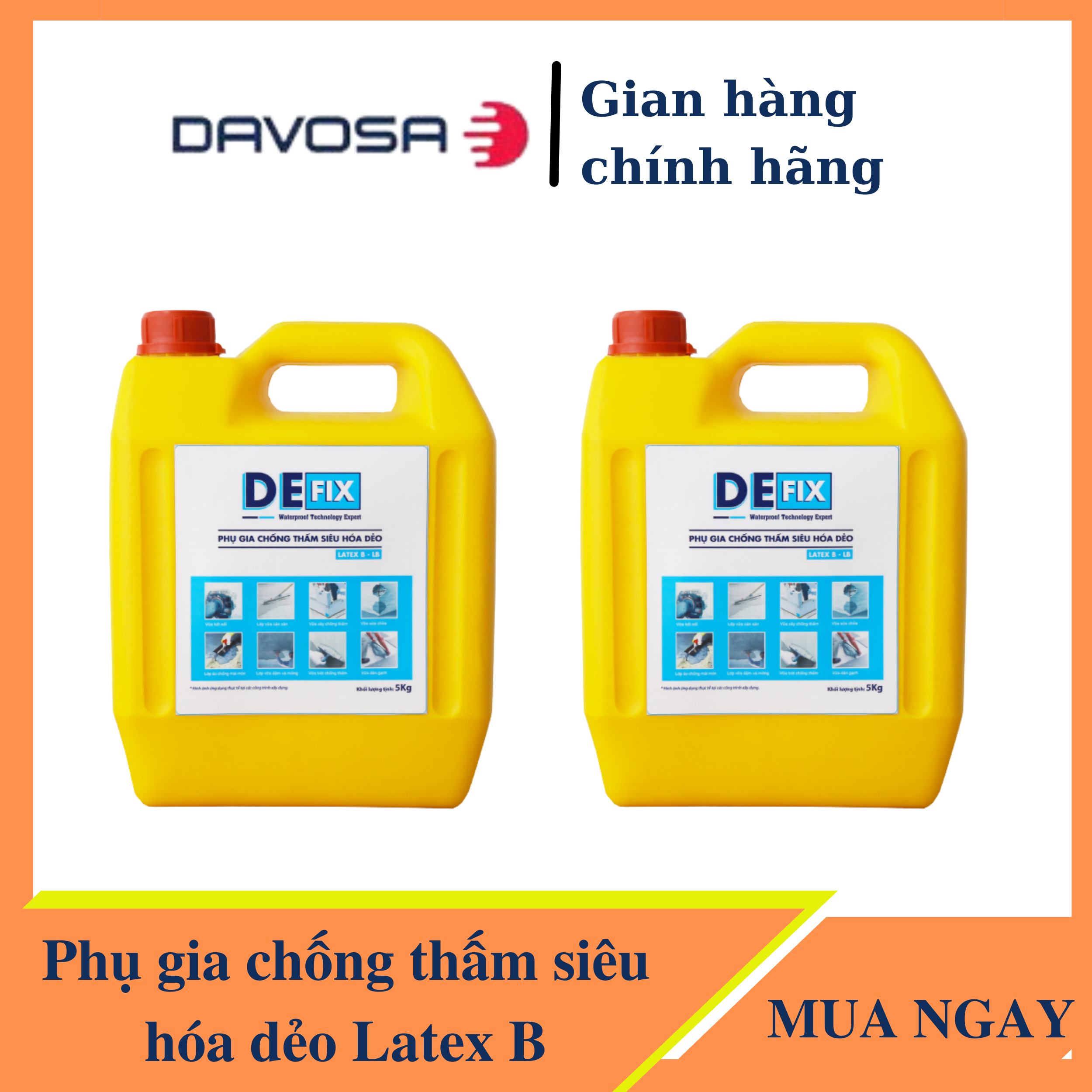 Phụ gia chống thấm siêu hóa dẻo DEFIX LATEX B