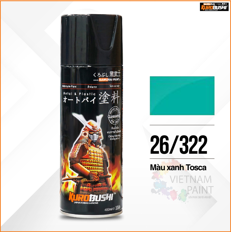 Sơn xịt Samurai Kurobushi - MÀU XANH TOSCA 322