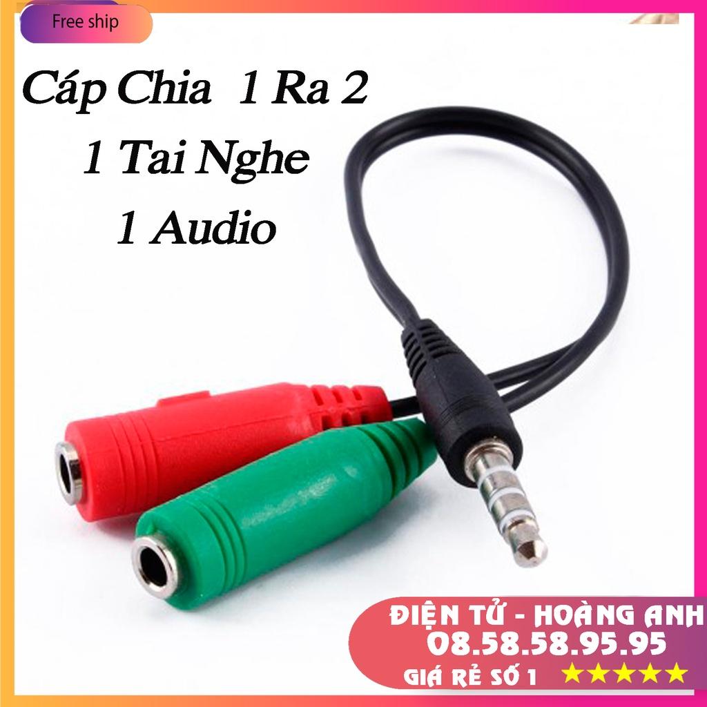 Cáp chia 2 tai nghe, cáp nhia 2 cổng 3.5mm dây chia Từ 1 ra 2 tai nghe và phone , jack cắm 3.5mm