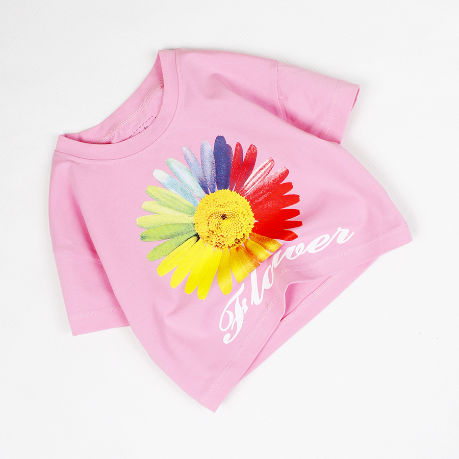 Áo cổ tròn in hoa cúc cánh nhiều màu cho bé gái từ 1 đến 7 tuổi từ 8 đến 22 kg 06902-06905