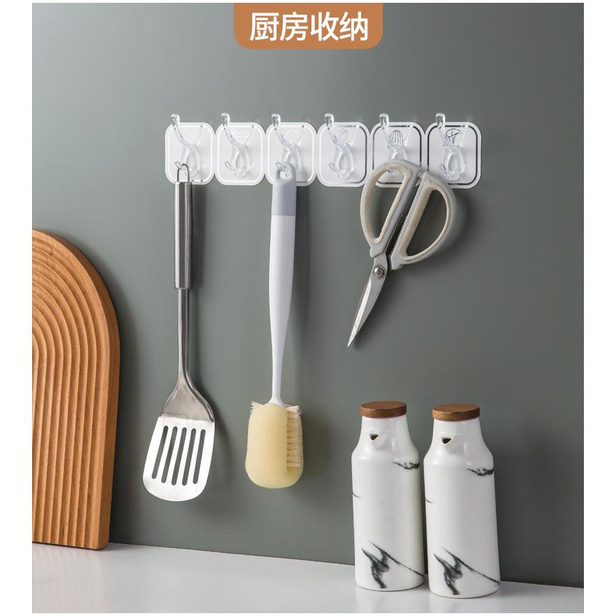 Bộ 6 móc dán tường keo Acrylic cao cấp mẫu mới