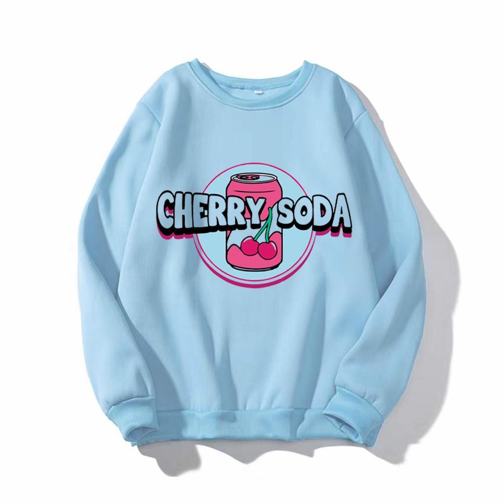 Áo Sweater Nỉ Unisex Form Nam Nữ Cherry Soda Chất Vải Nỉ Thoáng Mát Nhiều Màu Cực Đẹp