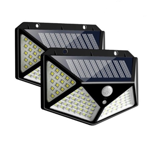 Combo 2 đèn năng lượng mặt trời cảm biến chuyển động 100 bóng LED,