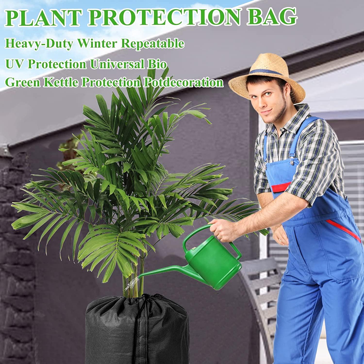 Túi Giữ Nhiệt Chậu Hoa, Túi Bảo Vệ Cây Có Thể Tái Sử Dụng Trong Mùa Đông, Túi Chống Sương Giá Mùa Đông Cho Cây Trong Chậu, Cây, Cây Bụi 50x45cm