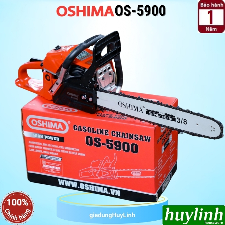 Máy cưa xích chạy xăng Oshima OS-5900 - 50cm - 2500W (20 inch) - Hàng chính hãng