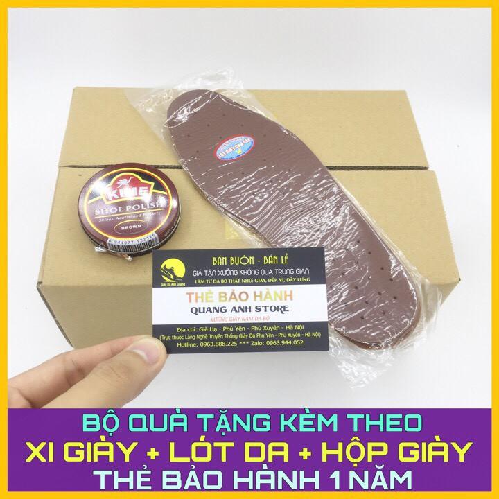 Giày da nam buộc dây da bò nguyên tấm bảo hành 1 năm GT19