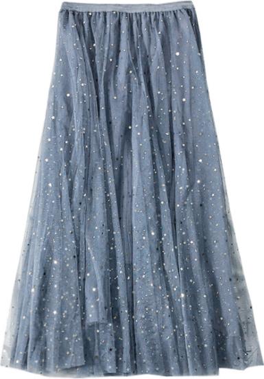 Chân váy ren Tulle - Tutu xòe tròn đính trăng sao lấp lánh giá siêu tốt VAY21 Free size