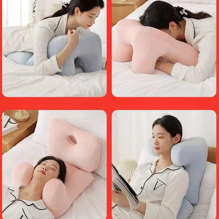 Gối Tựa Bảo Vệ Cột Sống Elastic Pillow Công nghệ Nhật Bản (xanh) - Skylife