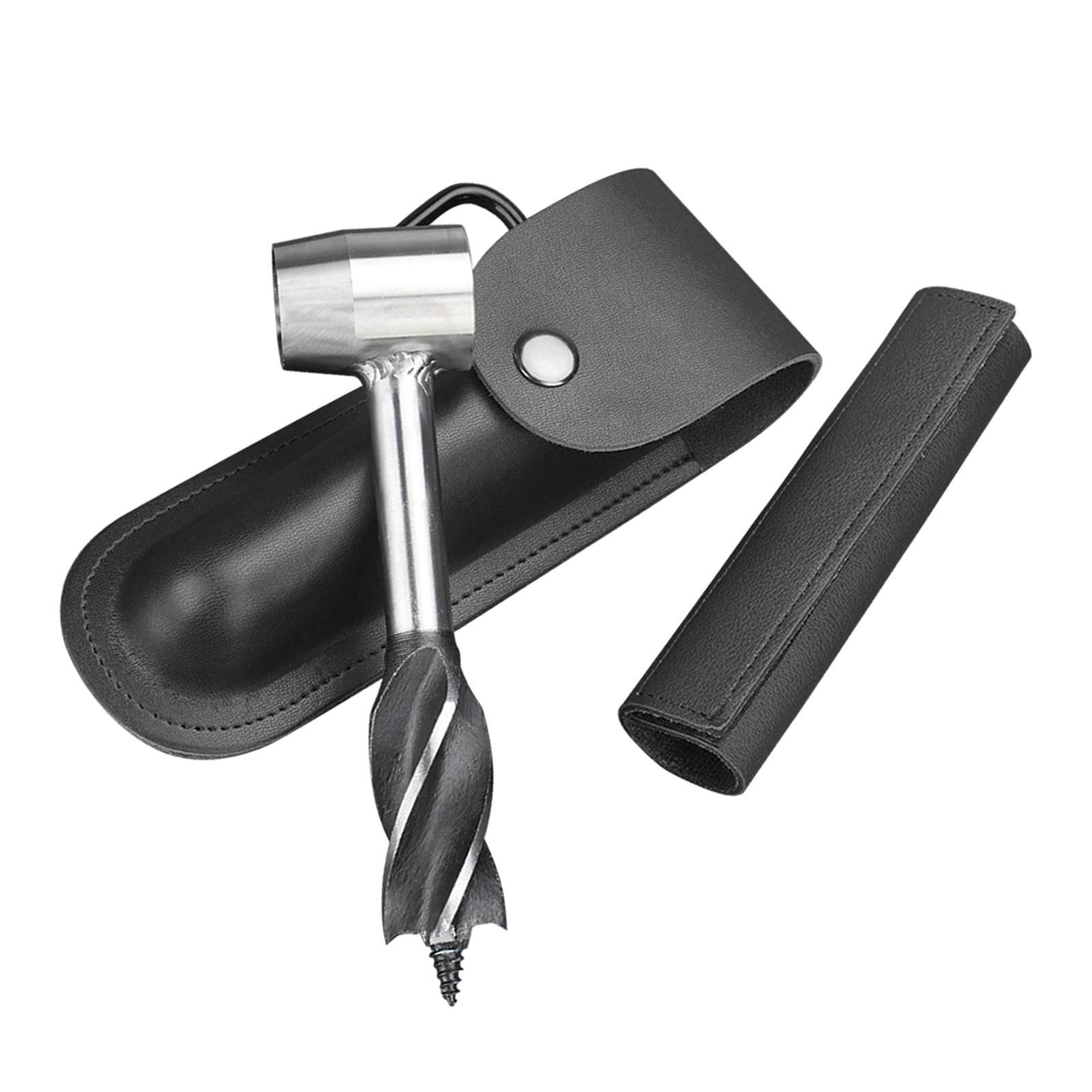 Hand Auger Drill Bit Woodworking Hand Screw Drill Camping Tool black