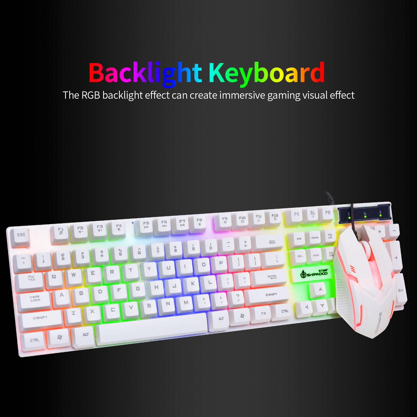 Bộ bàn phím có dây và chuột cảm ứng, Đèn nền RGB