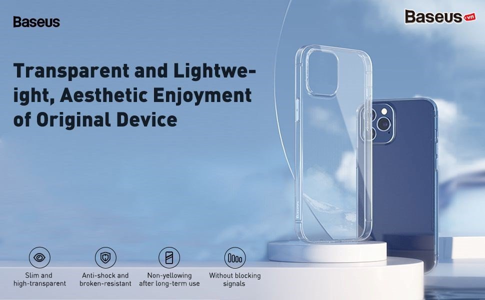 Ốp lưng trong suốt Baseus Simple Case dùng cho iPhone 12 mini / iPhone 12 / iPhone 12 Pro / iPhone 12 Promax _ Hàng Nhập Khẩu