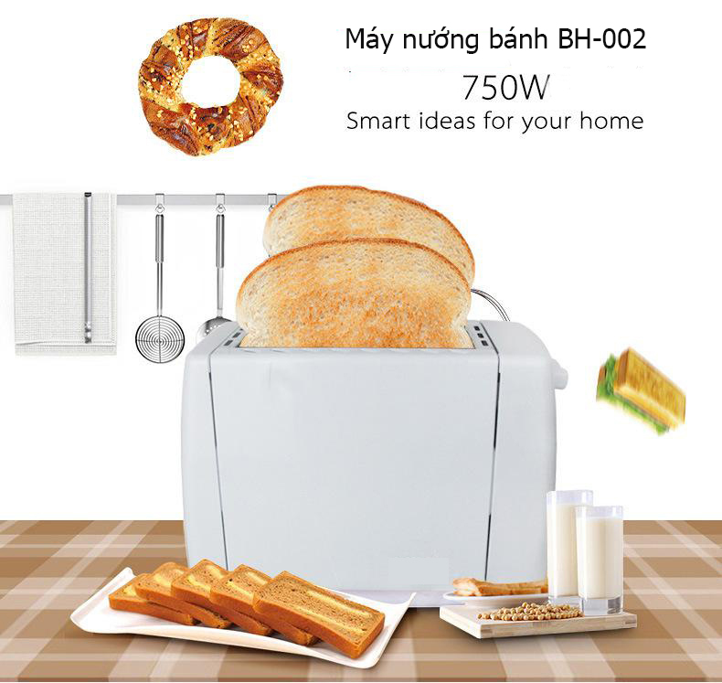 Máy nướng bánh mỳ, thực hiện bữa sáng đầy dinh dưỡng và tiện lợi, máy nướng bánh 7 cấp độ