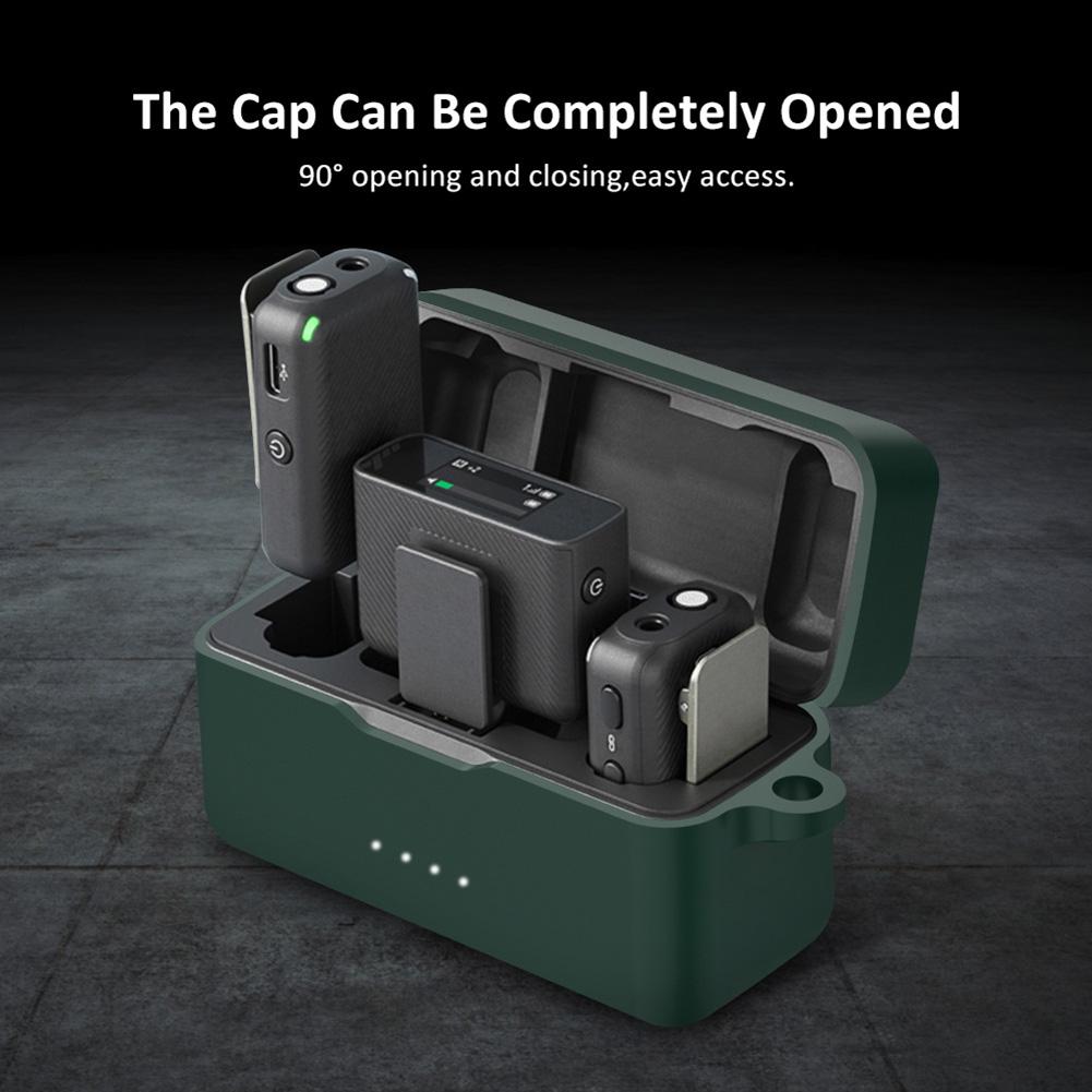 DJI mic micro không dây micrô bảo vệ micr sạc hộp silicon có móc cho dji hành động 2 phụ kiện máy quay video