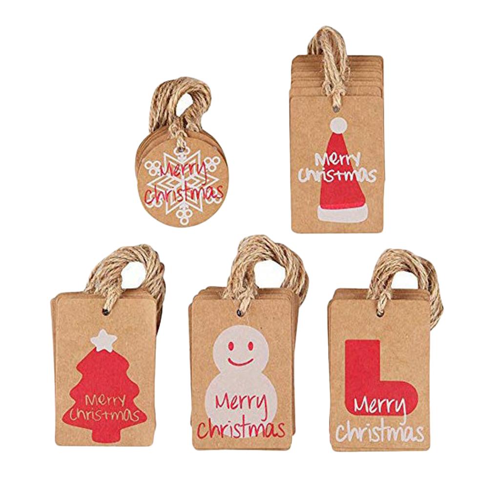 100 Pcs / Set Gift Tag Paper Tag Hanging Labels Hanging Tags Signs Pendant Paper Labels